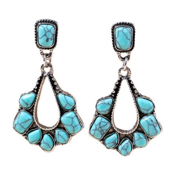 O1CN01oT3G1M1g7YhDNvCwY_3975744095-0-cib Wholesale Antique Silver Turquoise Alloy Earrings