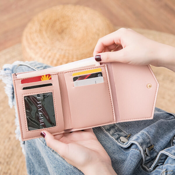 Wholesale Short Tassel Trifold Wallet PU Wallet