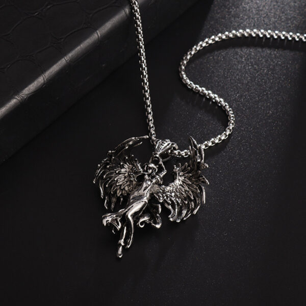 O1CN01oW0H5D1SQQPWkY9ZS_4208772241-0-cib Wholesale Vintage Angel Wings Pendant Alloy Necklace
