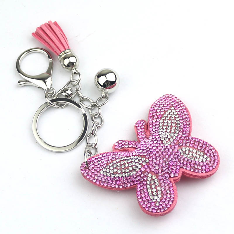 Wholesale Diamond studded butterfly keychain