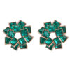 Wholesale Multi-layered Square Rhinestone Pinwheel-shaped Alloy Diamond Earrings