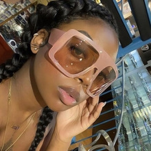 Wholesale Large Frame Square Beach PC Sunglasses