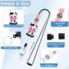 Wholesale Badge Reels Cow Leopard Print West Highland Cow Rainbow Sunflower Card Holder Silicone Beaded Lanyard Retractable Keychain
