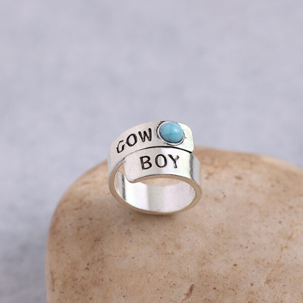 O1CN01obt8fU1qyMXXa3vCV_2206372095564-0-cib Wholesale Alloy Western Inlaid Turquoise Alloy Open Ring