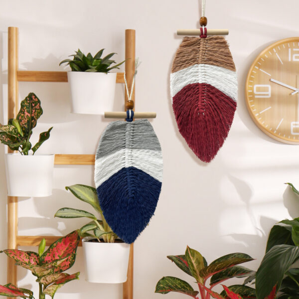 Wholesale Bohemian Yarn Woven Leaves Hanging Ornaments