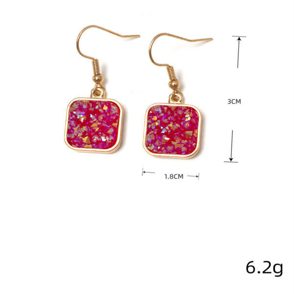 Wholesale Color Resin Metal Earrings
