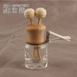 High waist air outlet-double hole; cylindrical 8ML; glass wood