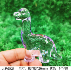 4 large long-necked dragons-purple (4 pieces)