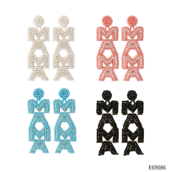 O1CN01ohKeCT1rUQFFZ9wGc_997085634-0-cib Wholesale Bohemian Mom Mother's Day Vintage Letters Rice Beads Earrings