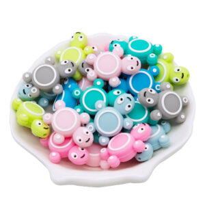 Wholesale 30*22mm Cartoon Turtle Silicone Beads