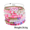 Wholesale Rainbow Pearl Soft Ceramic Bracelet Set