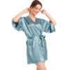 O1CN01omheWm22TvaJjyGHM_2214315317122-0-cib Wholesale Solid Color Glossy Short Cardigan Nightgown Bathrobe