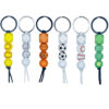 Wholesale Football Basketball Tennis Wooden Bead Printing Keychain