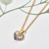 Wholesale Love Zircon Colored Pendant Stainless Steel Necklaces