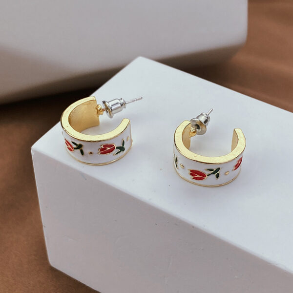 O1CN01oo88Wl2CZYZtbW6mb_3361848488-0-cib Wholesale Chinoiserie Enamel Tulip Alloy Earrings