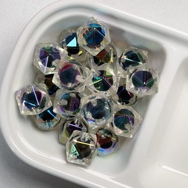 Wholesale 10pcs Acrylic Black Series Color Plated Loose Beads