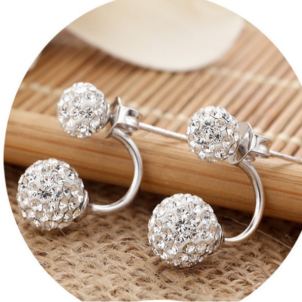 Wholesale Rhinestone Ball Alloy Earrings