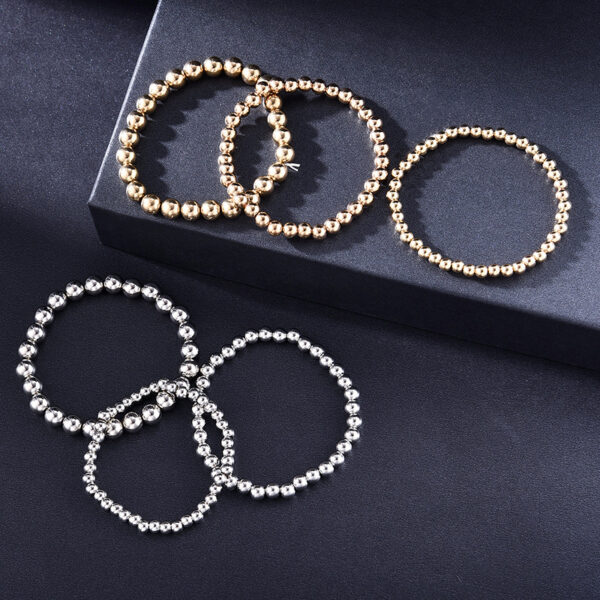 O1CN01opDxS81p9gznjDRGJ_2530495318-0-cib Wholesale All-match 4/5/6/8mm Beads Couple Beach Style Geometric Elastic Bracelet Set