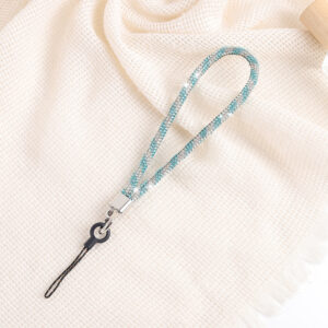 K1120 Small rope head diamond chain mobile phone chain blue / 6mm drill chain