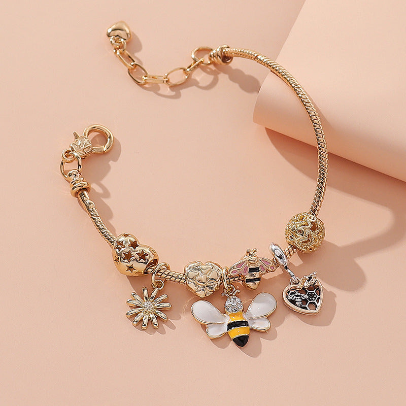 Wholesale Bee Pendant DIY Handmade Beaded Bracelet