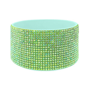 Ab green flat bottom diamond/sea foam green cup cover