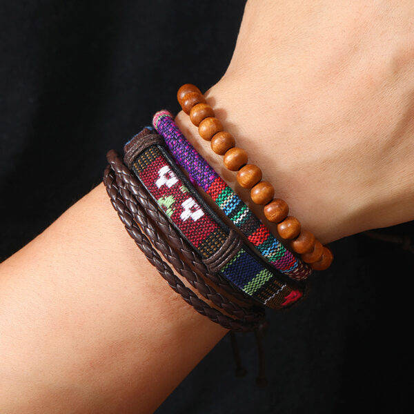 Wholesale Handwoven Bohemian Retro Diy 4 Piece Bracelet Set