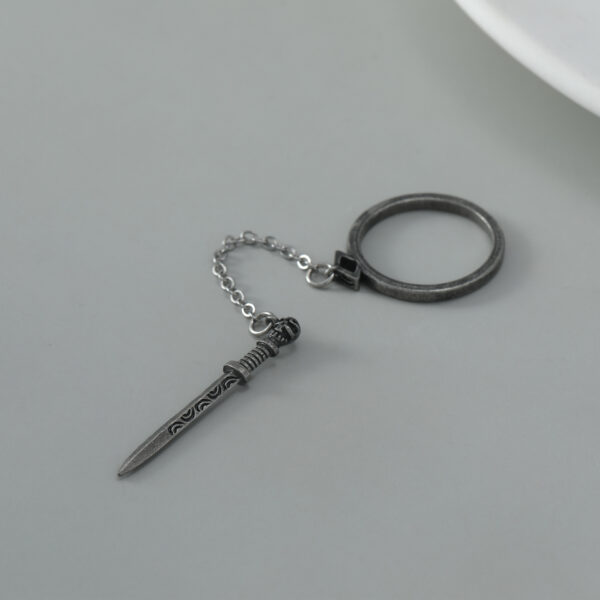 Wholesale Gothic Dark Cross Sword Tassel Alloy Ring
