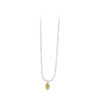 Wholesale Platinum Plated Rice Grain Olive Bead Necklace