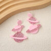 Wholesale Pink Planet Acrylic Earrings