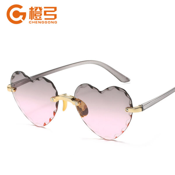 Wholesale PC Frameless Cut Edge Love Sunglasses