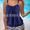 Wholesale Printed Boxer Plus Size Bikini Polyester Swimwear