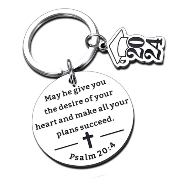 Wholesale Stainless Steel Graduation Season Inspirational Keychains
