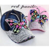 O1CN01p1jEza1Ea8BxRUbbp__2211365990367-0-cib Wholesale Colored Diamond Butterfly Denim Cotton Baseball Caps