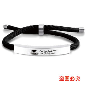 SLX033 black rope bracelet