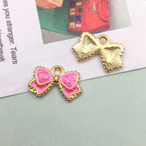 1 oil drop rose bow 15*10mm-0.7g-12248