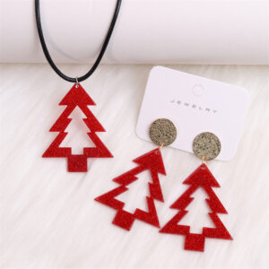 Red Cutout Christmas Tree-Set