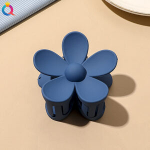 Frosted large flower hairpin-dark blue / Factory direct sales