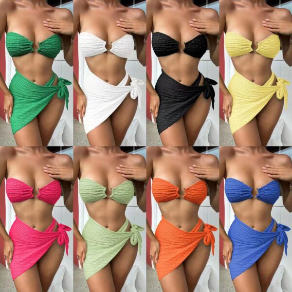 Wholesale Bandeau Skirt Polyester Swimwear