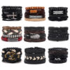 Wholesale Vintage Hand Made Leather Bracelet Set of Four