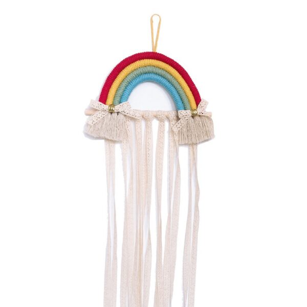 O1CN01pBRGFV1CwSUdPPRTI_3342930145-0-cib Wholesale Cotton Rope Woven Rainbow Kids Hairpin Wall Hanging Storage Belt