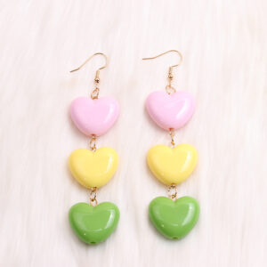Pink yellow green love heart