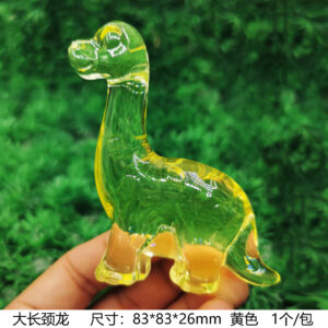 4 large long-necked dragons - yellow (4 pieces)