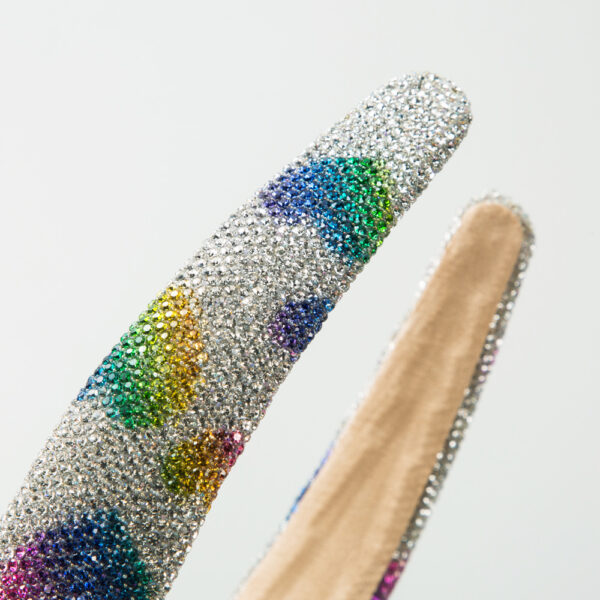 Wholesale Valentine's Day Full Diamond Love Wide Edge Hair Hoops