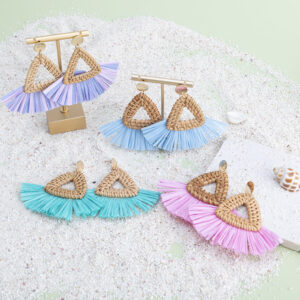 O1CN01pD83Fa1ZBUk0uJexG__2925713156-0-cib Wholesale Vacation Rattan Straw Tassels Earrings