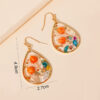 Wholesale Bud Teardrop-shaped Preserved Flower Earrings