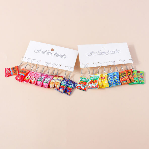 Wholesale Personalized Cartoon Cute Potato Chip Earrings