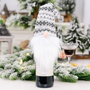 Knitted hat forest Old Man wine set C Gray