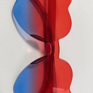 Red above and blue below