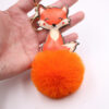 Wholesale Leather Cute Fox Plush Pom Pom Hanging Ornaments