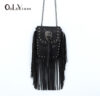 Wholesale PU Rivet Tassel Shoulder Bag